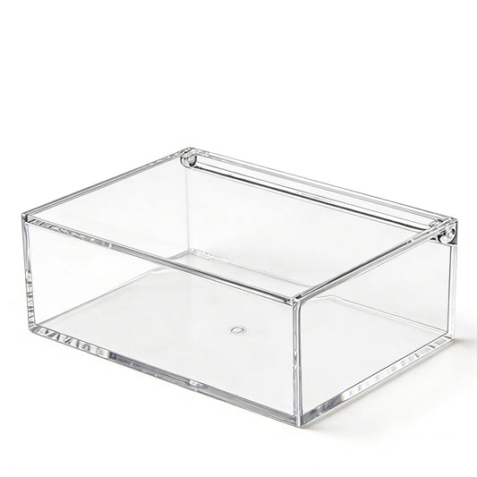 KissYou Acrylic Box Clear Boxes with Hinged Lid Transparent Display Square Cube Storage Organizer Containers for Wedding,Easter and Jewelry Box