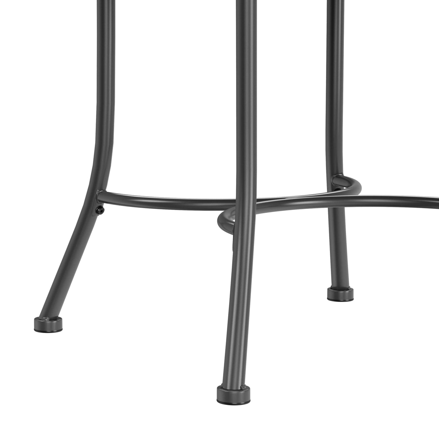 Hillsdale O'Malley Vanity Stool with Spiral Pattern Design, Metallic Gray Fabric