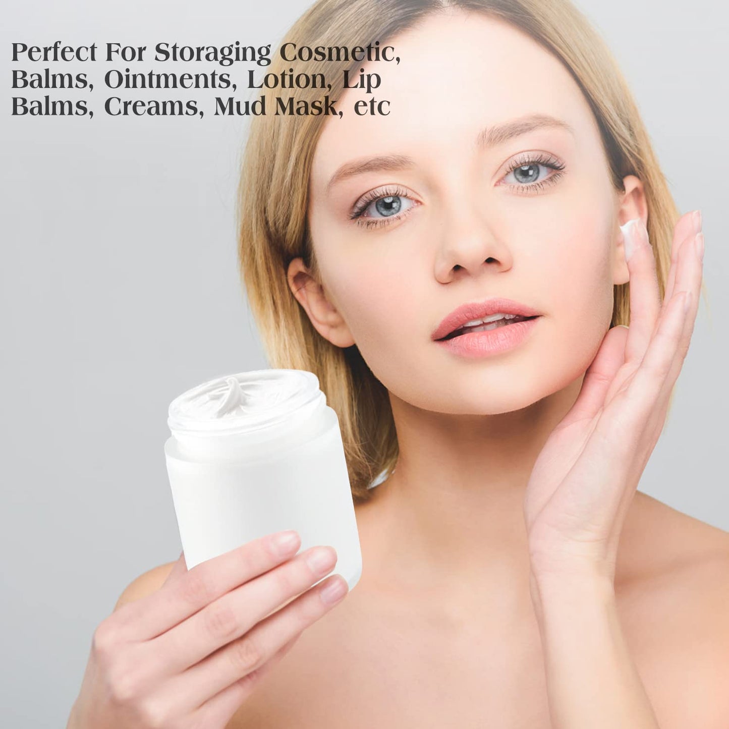 4 Pack 200g/7oz Frosted Glass Jars Empty Cosmetic Pot Refillable Cream Container Bottle with Rose Gold Lid&Inner Liner for Lotion Face Cream DIY Makeup Salve Lip Balm Toiletries