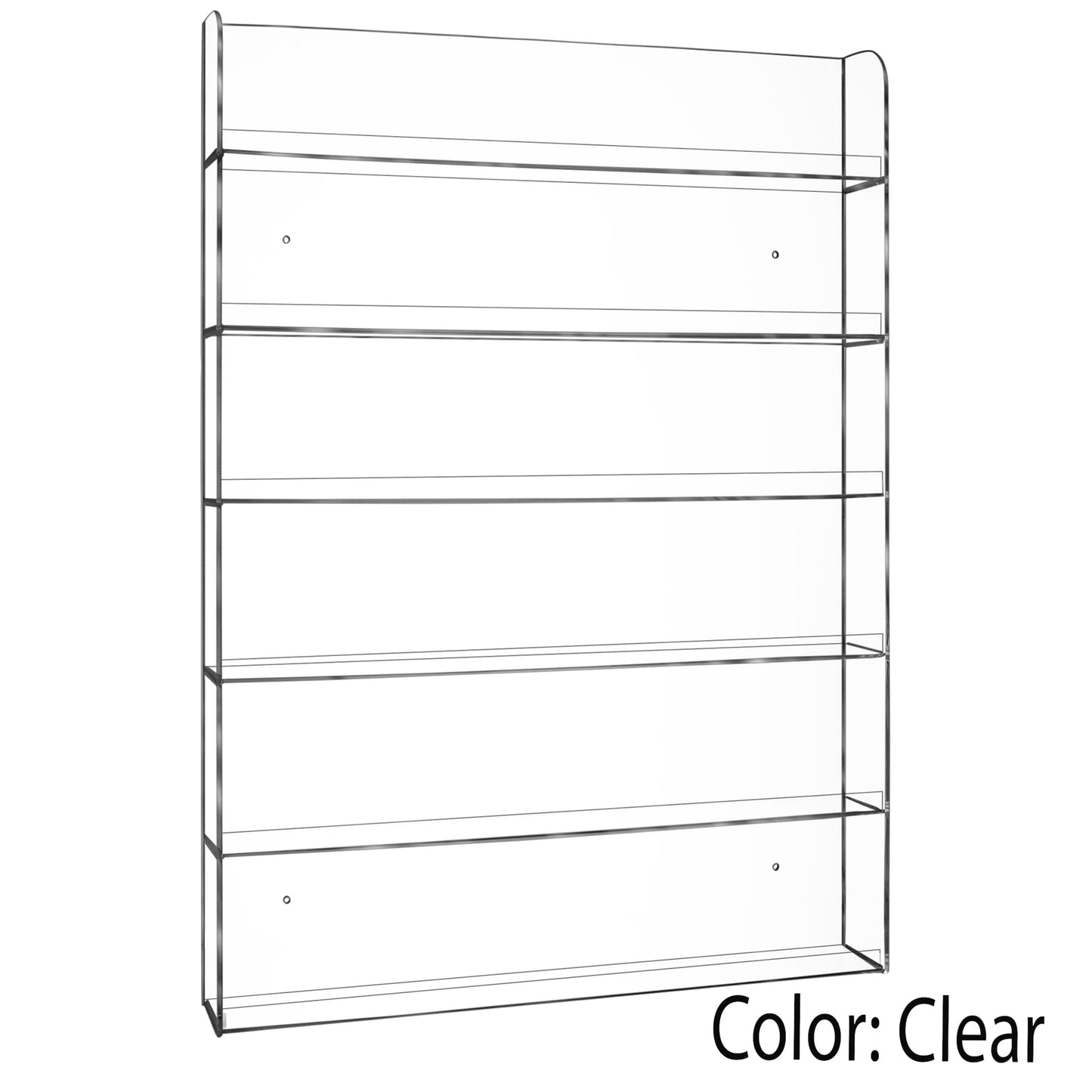AMT Acrylic Nail Polish Racks for the Wall, Clear Nail Polish Display, Essential Oils Organizer. Holds up to 96 Bottles. Plus a Microfiber Cloth for Cleaning Purposes