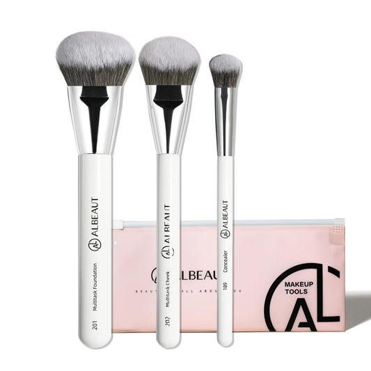 Albeaut Makeup Brush for Foundation Concealer Blush Contour Liquid Cream Blending Angled Shape