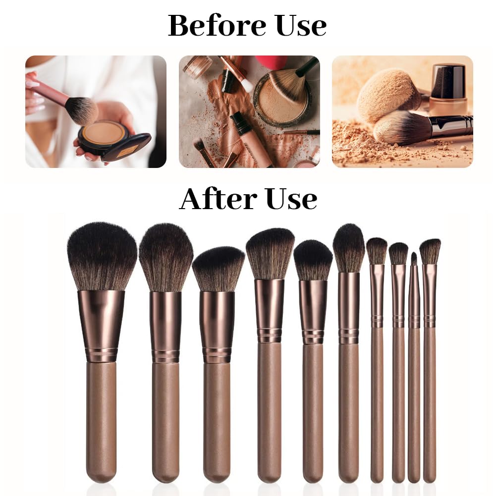Glomora 3 in 1 Electric Makeup Brush Cleaner and Dryer Machine, Automatic USB Rechargeable with High Speed Rotation, Transparent Storage Case for Home, Model HZ-008