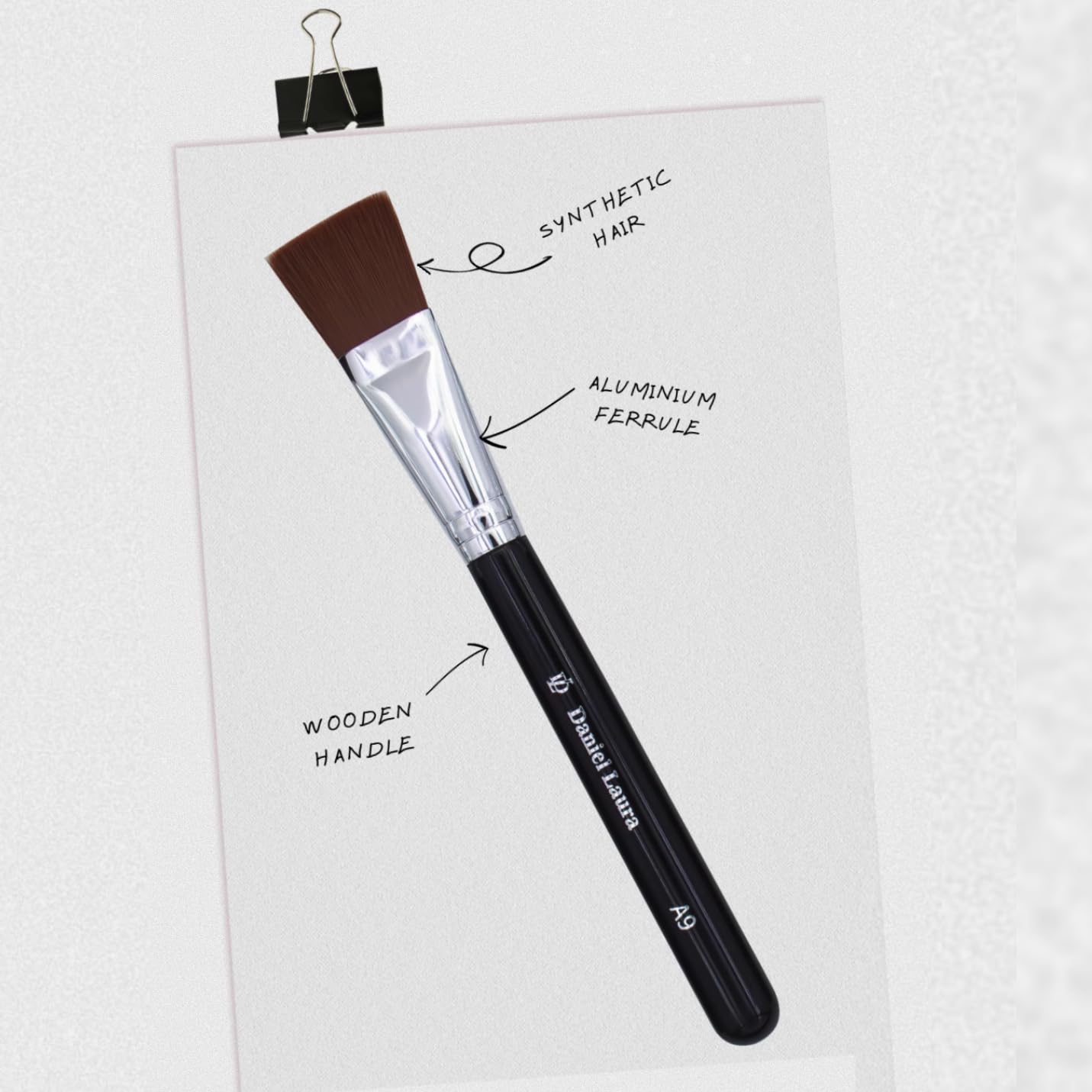 Daniel Laura Studio Dense Makeup Brushes Set Professional 15PCS | Vegan Bristles | Flawless Blending | Makeup Brush Set with Case | Foundation, Powder, Blush, Contour, Highlight