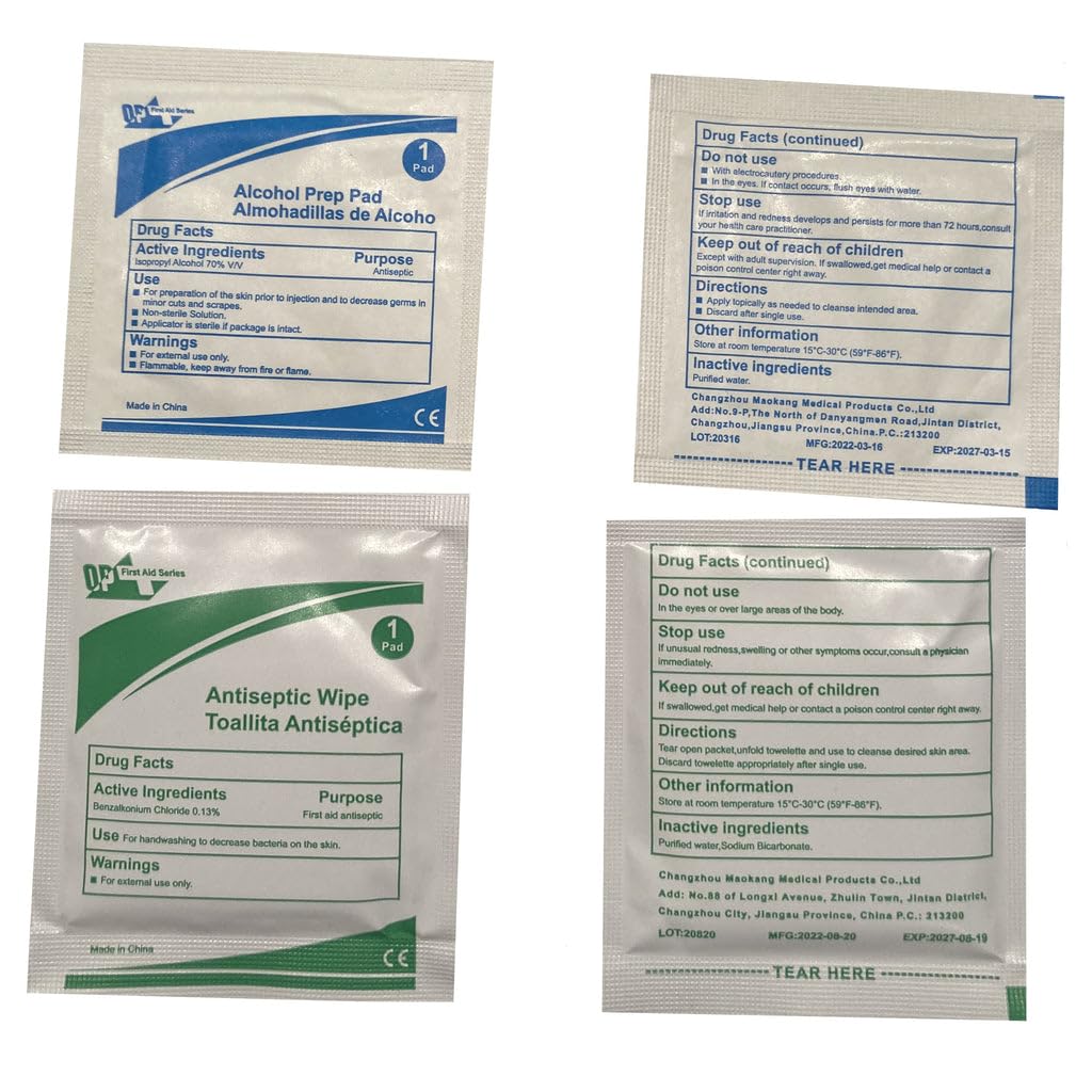 First Aid Kit Refill - 100 Piece - Extra Replacement Supplies for First Aid Kits, Loose Packed Restock Supply Pack