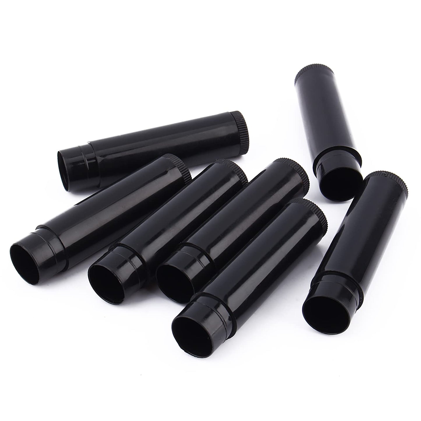 Fayelume 100 PCS Lip Balm Containers, 5ml Chapstick Tubes Empty, Lip Gloss Black, Lip Balm Tubes with Cap for Girls, 62mm* 14mm