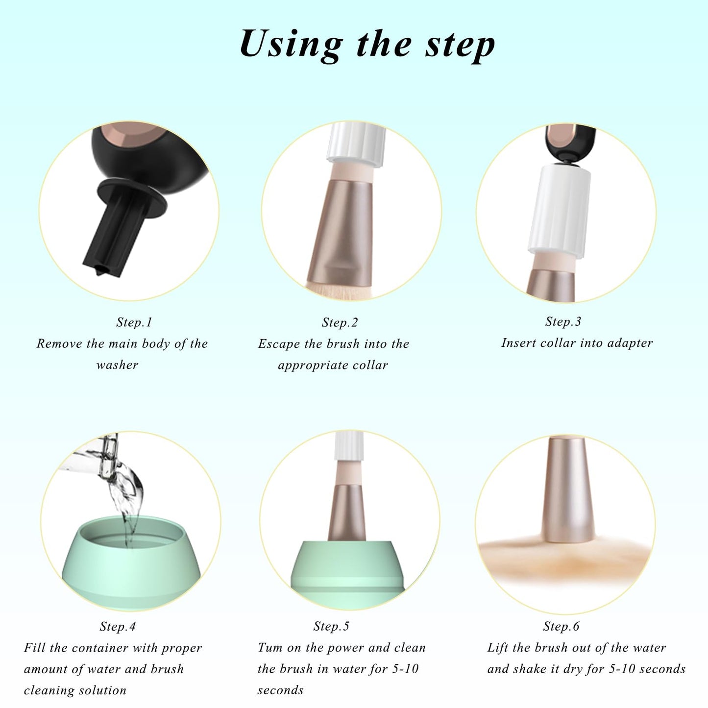BomCot Electric Makeup Brush Cleaning Drying Machine, Portable and Efficient Cleaner with Three-Level Cleaning and Spin Drying Adjustment Functions