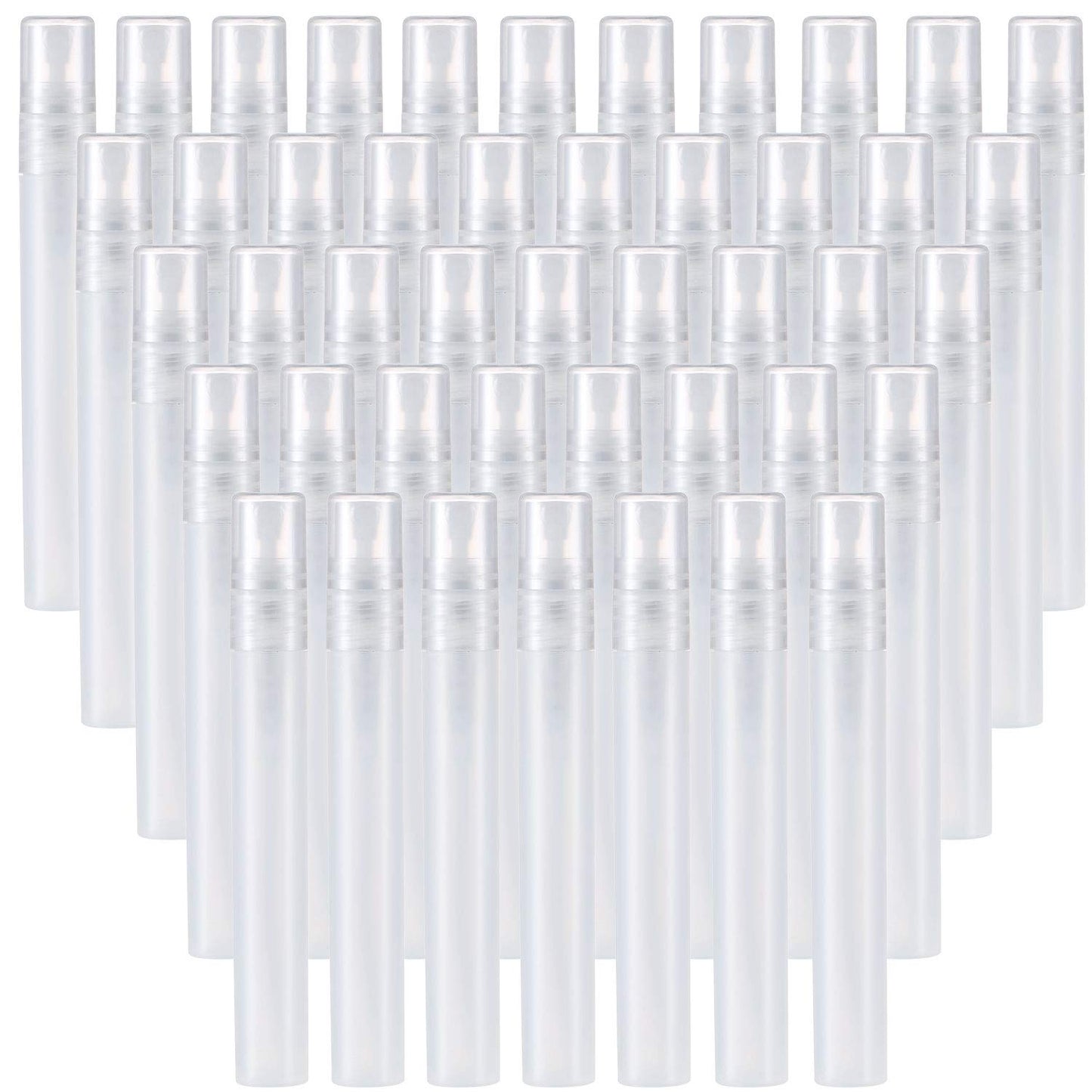 Patelai 60 Pieces 10 ml Plastic Spray Bottles Empty Fine Mist Sprayer Bottles for Travel Essential Oils Perfume Supplies(Clear)