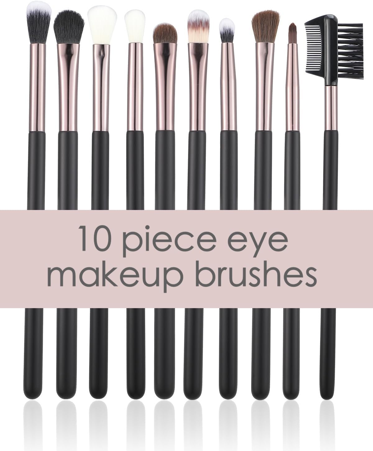 HAPPITON Makeup Brushes Set 17PCS Beauty Tool Kits for Eye Face Foundation Blender Concealer Makeup Brush With Rotating Turnable Holder