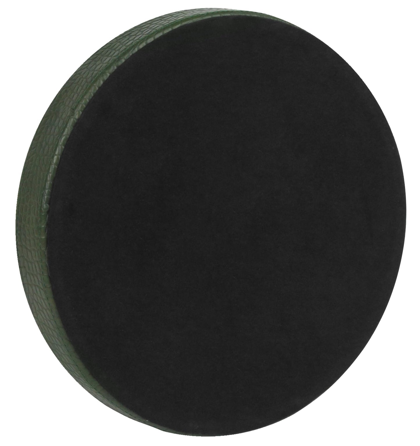 HofferRuffer Faux Leather Round Serving Tray, Vegan Croco Leather Decorative Tray, Food Tray for Storage Drinks, Snack & Cosmetics, Dia.12'' x 1.6'' (Green)