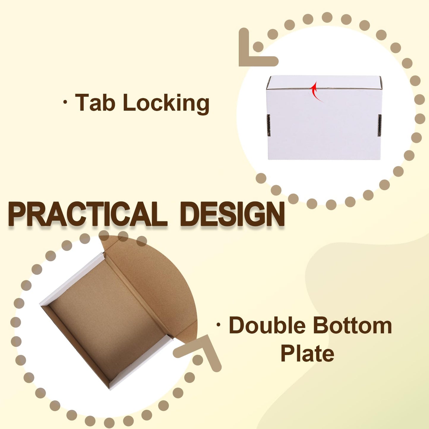 WIFTREY 7X5X2 Shipping Boxes Set of 30, 7X5X2 White Corrugated Cardboard Box for Packaging Small Business, Gift Packing, Mailing, Moving