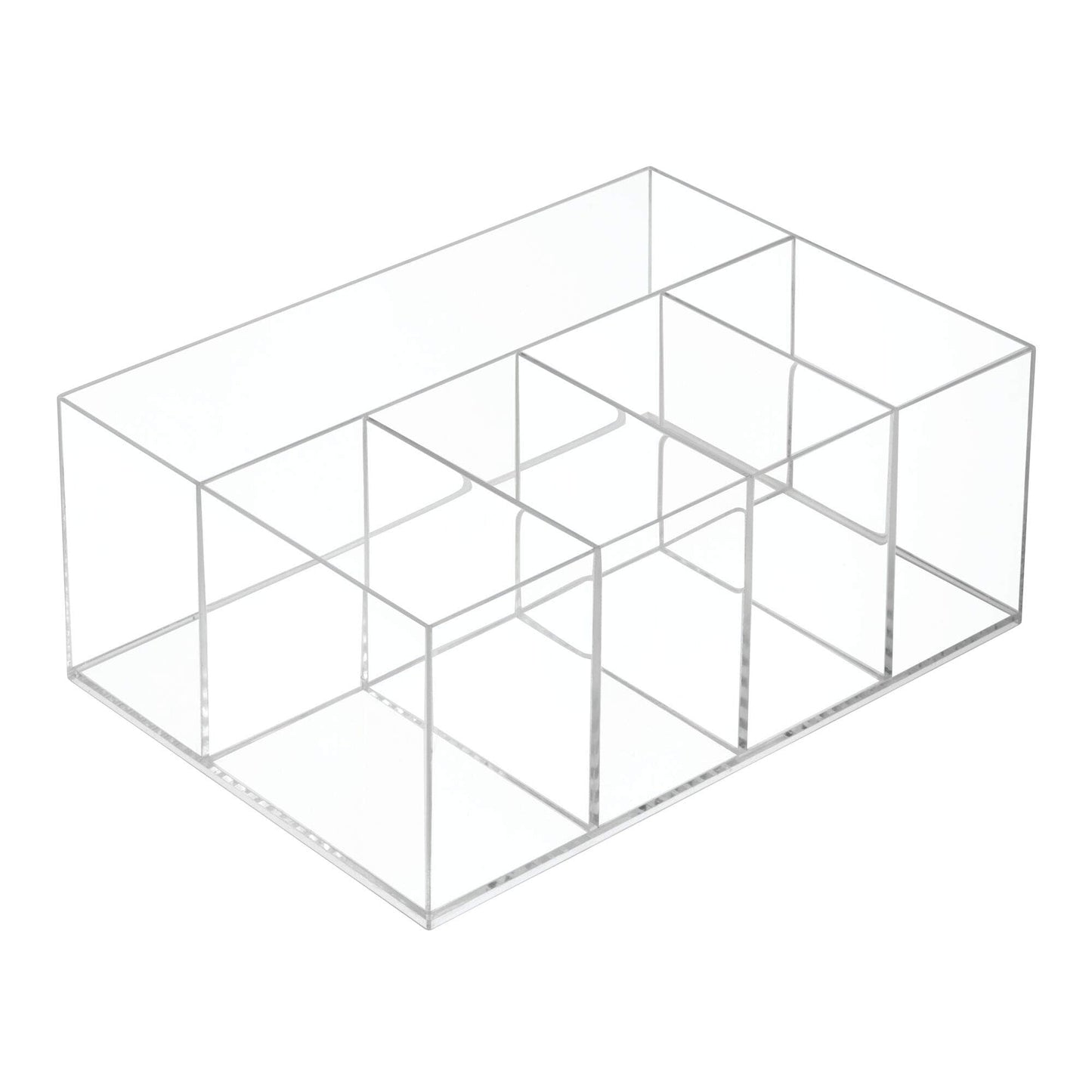 iDesign 5-Section Divided Vanity Organizer for Cosmetic Storage - Clear