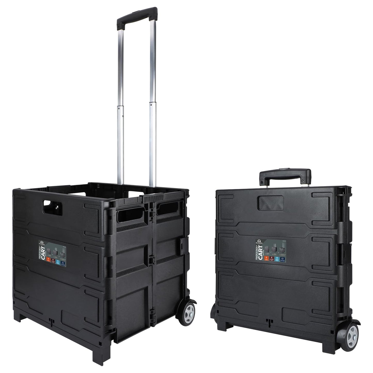 Olympia Tools 85-010 Grand Pack-N-Roll Portable Tools Carrier with Telescopic Handle, 80 Lb. Load Capacity, Black 2025 New Version