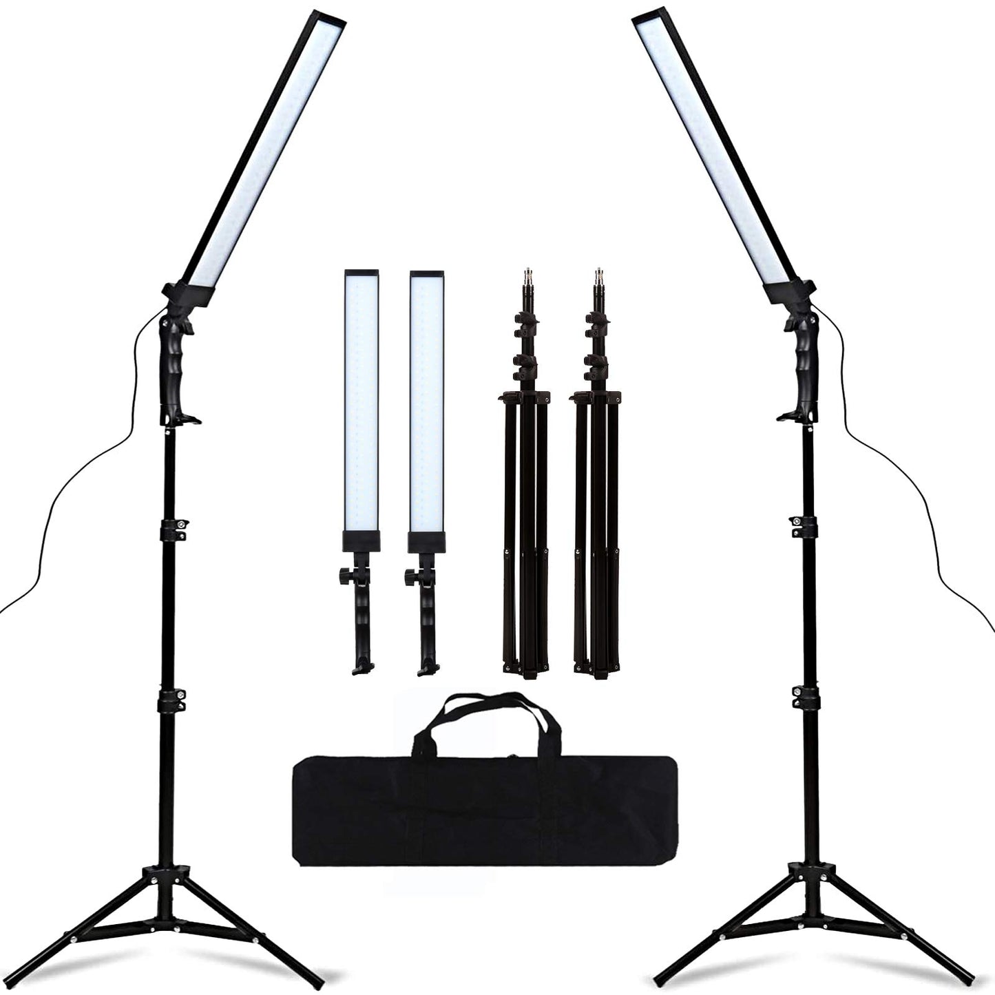 GSKAIWEN 180 LED Light Photography Studio LED Lighting Kit Handheld Wand Stick Adjustable Light with Stand Tripod and Bag for Photographic Video Fill Light, Live Streaming, Portrait, Product, Tattoo