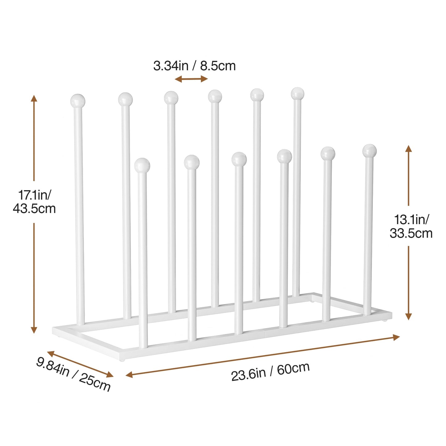 pickpiff Free Standing Shoe Racks - White Metal Boot Rack Organizer Tall Boots for Dorm Room, Closet, Entryway, Bedroom, Patio Outdoor, Hallway, White, Shoe Storage Fit for 6 Pairs