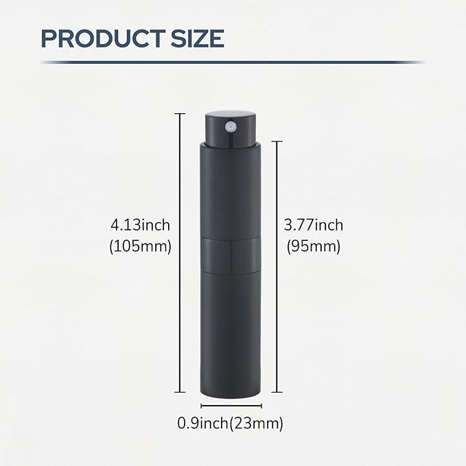 Perfume Atomizer Travel Bottle Refillable: Cologne Sprayer Portable for Men - Mini Spray Empty for Refill - 8ml Small Size Yellow