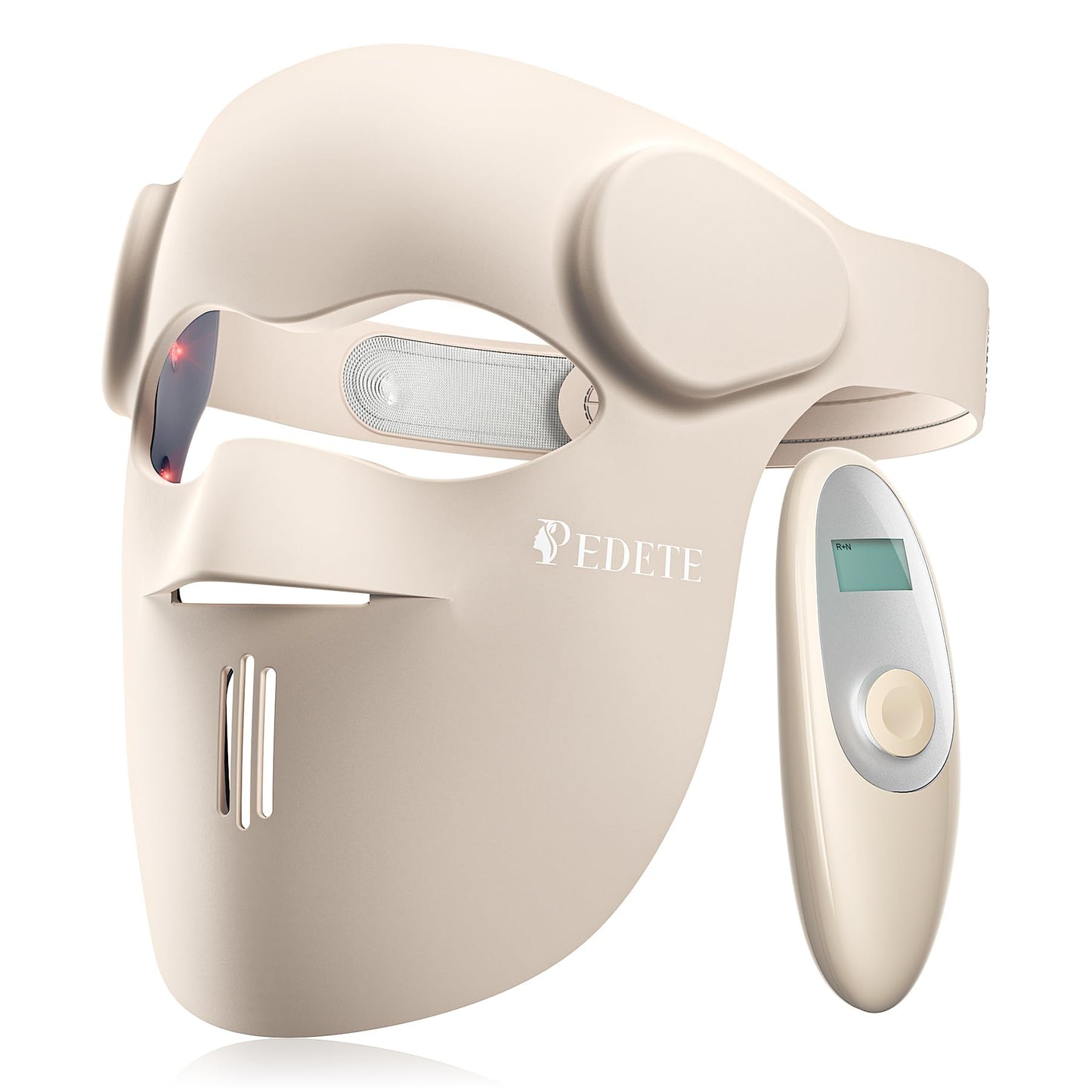 Pedete Red Light Therapy Mask, 9 Modes Wireless LED Face Mask with 326 LEDs, 2500mAh Rechargeable Red & Near-Infrared Light Therapy Mask