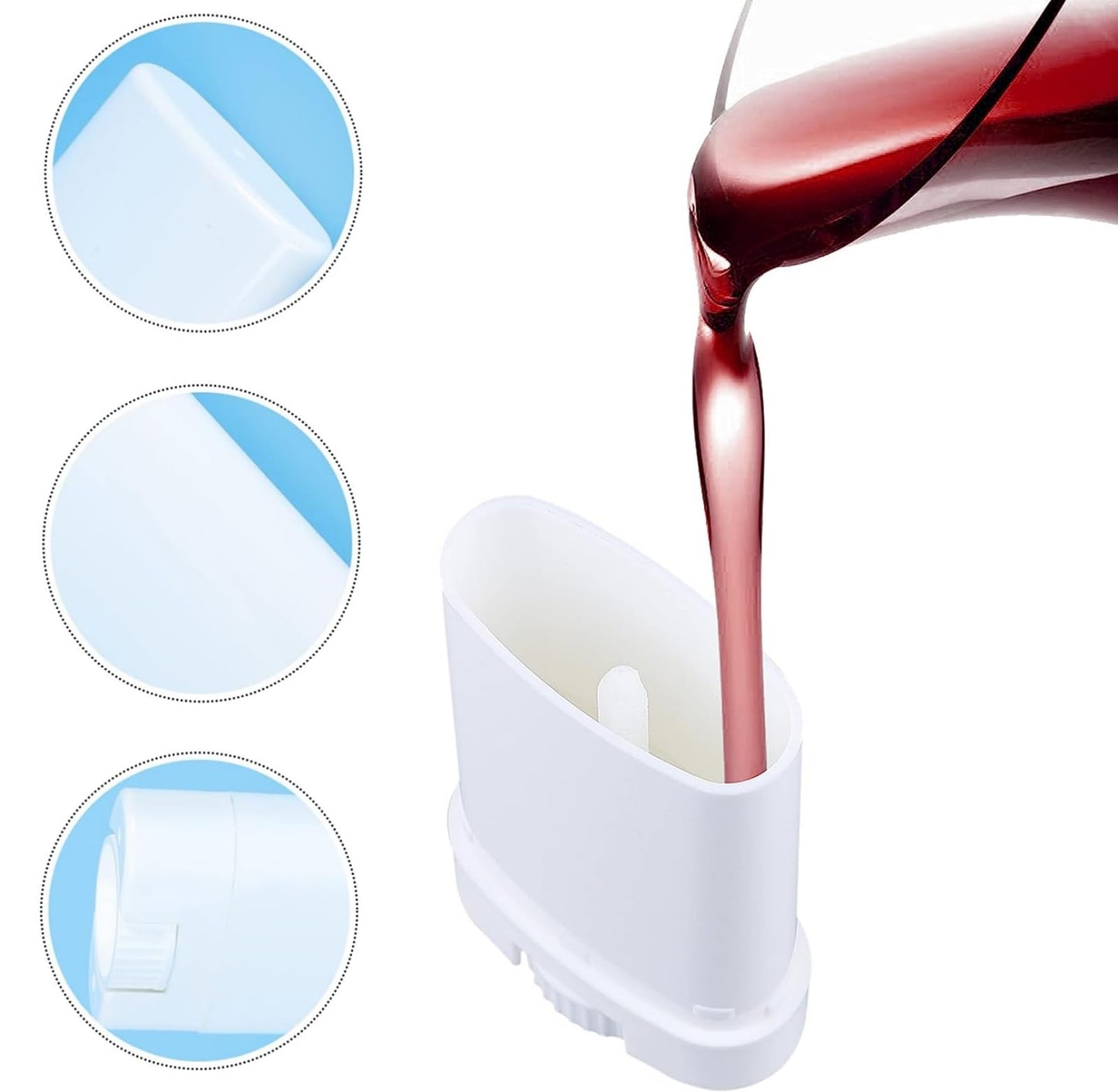 Sxminer 30 Pcs 15ml White Empty Deodorant Container Oval Lip Balm Tube Twist-Up Refillable Tubes Plastic Lipstick Tube 0.5 oz Filling Deodorant Stick BPA-Free for Homemade Lotion Bars Crayon Chapstick