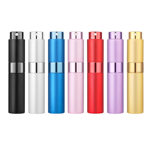 Tonxus Travel Perfume Bottle, 7pcs Small Cologne Spray Atomizer, Refillable 10 ML Travel Size Empty Sprayer for Perfume Sample Container, Portable Fragrance Decant Dispenser
