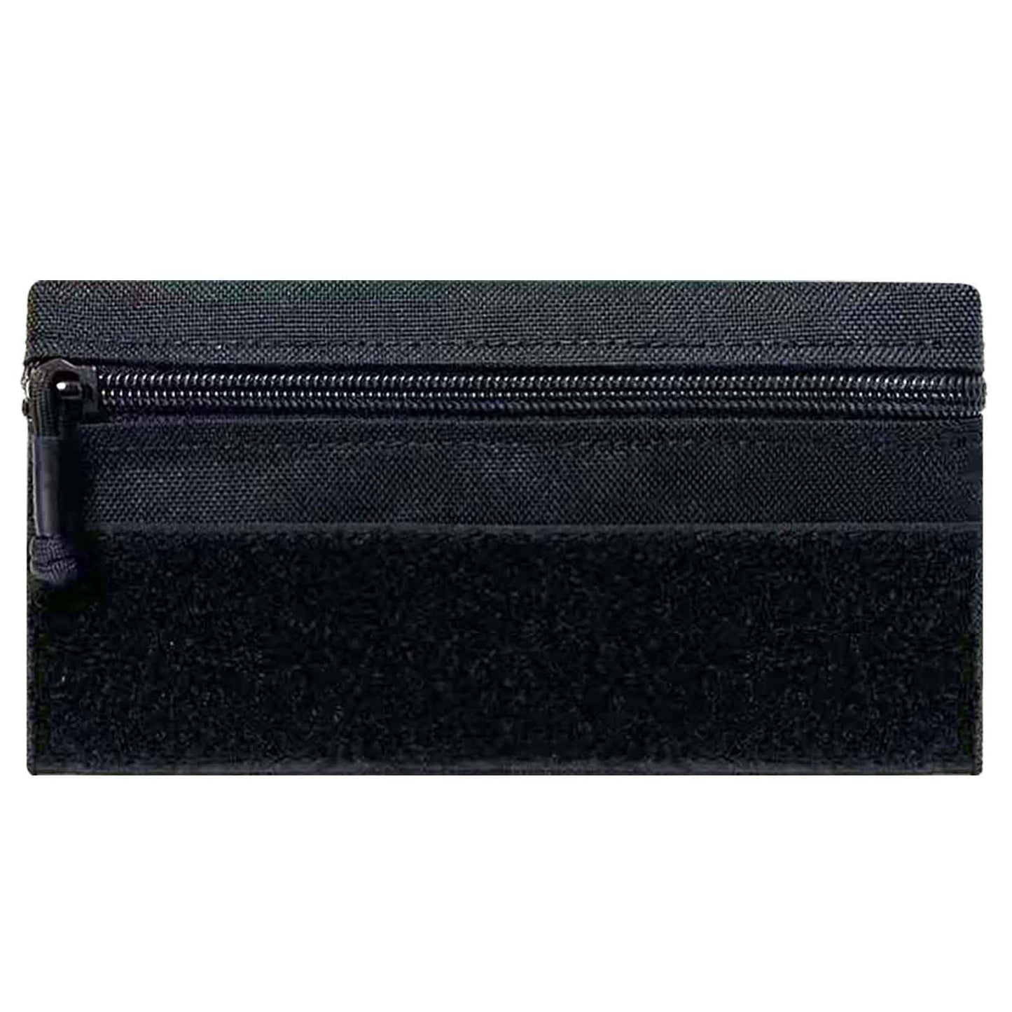 Tactical Admin Zipper Pouch with Hook and Loop, Carry On Bag Insert EDC Organizer Utility Storage Pocket Wallet for Snack Backpack Accessories Chest Ring (2 Pack-Black)