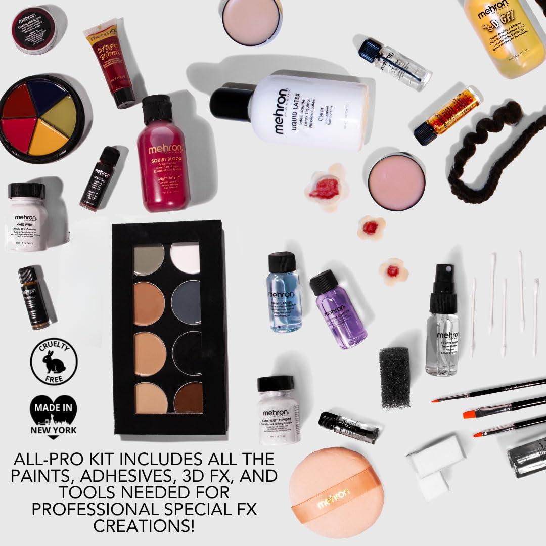 Mehron Makeup Special FX All-Pro Makeup Kit | Complete Professional Stage Kit | Special Effects for Theatre, Halloween, & Cosplay | Made in the USA