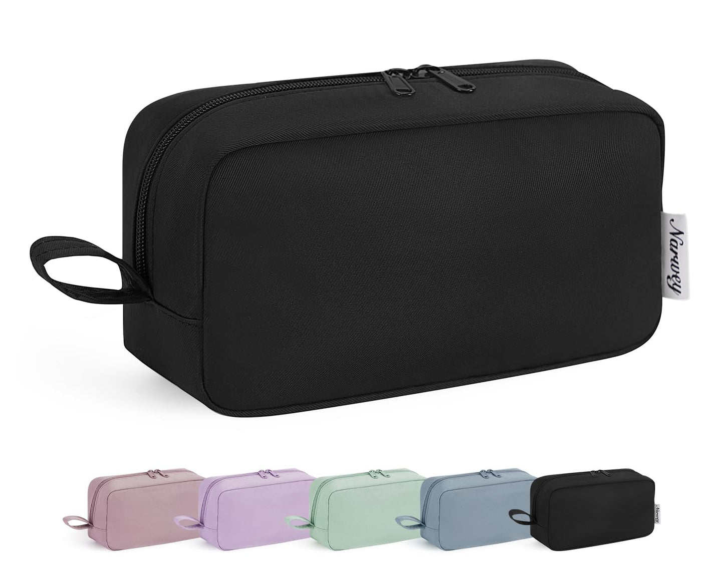 Narwey Barrel Drawstring Makeup Bag With Make Up Bag