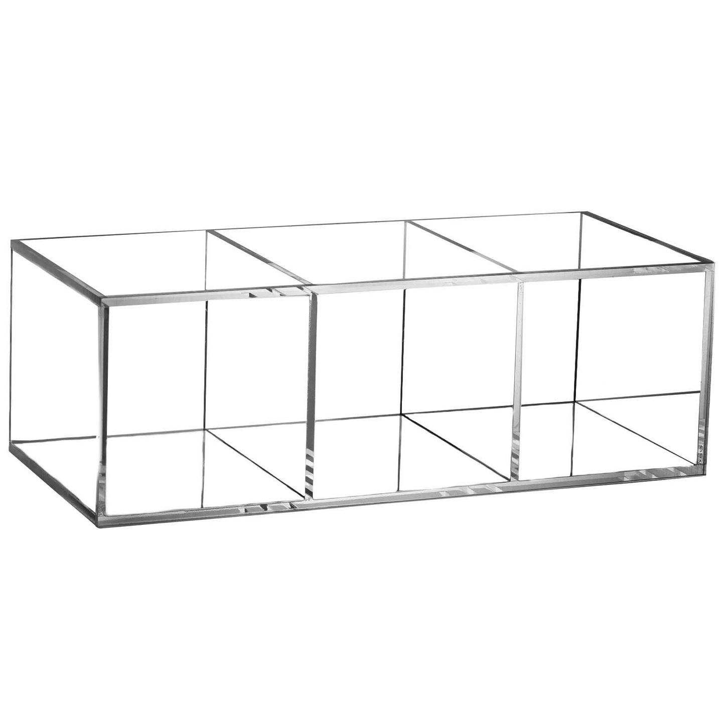 Tbestmax Makeup Brush Holder Organizer Clear Cosmetic Brushes Container Storage 3 Slots - Great for Vanity