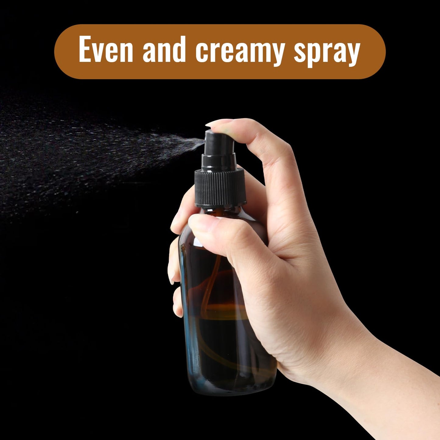 STARSIDE 16 Pack 4 oz Amber Glass Spray Bottles with Fine Mist Sprayer & Dust Cap for Essential Oils, Perfumes,Cleaning Products, 120 ml Fine Mist Glass Spray Bottle
