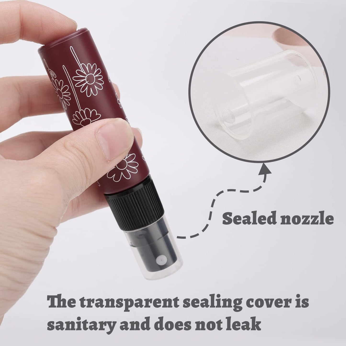 Newzoll 14 Pieces Empty Glass Spray Bottle, 10 ml/ 0.33 oz Fine Mist Sprayer Bottles Portable Refillable Perfume Container for Essential Oils, Travel (Red)
