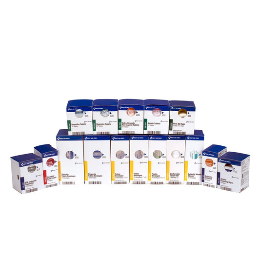 First Aid Only 700002 SmartCompliance 50-Person First Aid Kit Refill Supplies for Business, Worksite, and Home, 237 Pieces, Blue
