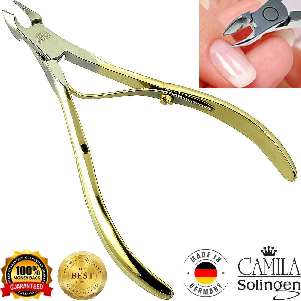 Camila Solingen CS50 4" Professional Nail Cuticle Trimmer from Solingen, Germany. Best Stainless Steel, Anti-corrosive. Perfect Tool for Manicure and Pedicure. Premium Cuticle Cutter (7mm Blade)