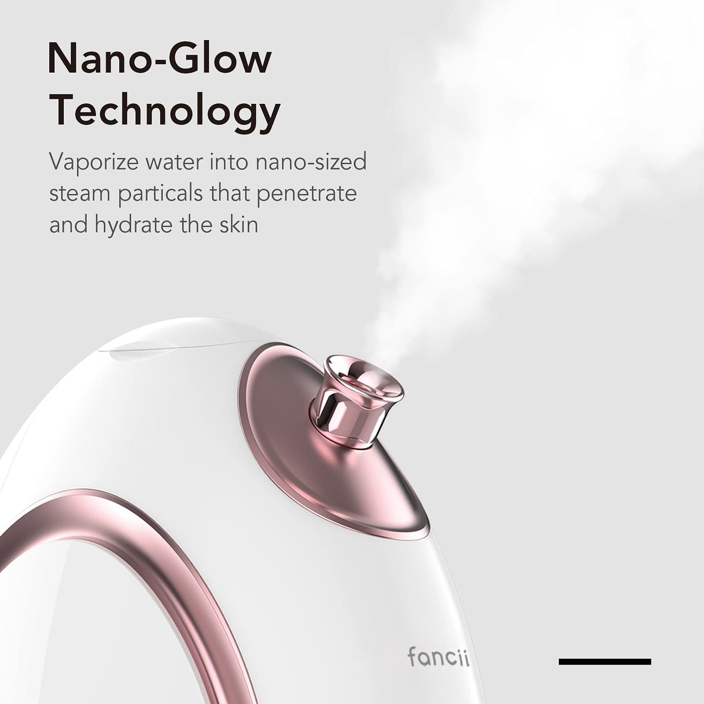 Fancii Nano Ionic Facial Steamer Hot & Cool with Aromatherapy and 6 Spa Settings – 30 Min Steam Time - Professional Home Face Sauna for Moisturizing & Pore Cleansing, Rivo