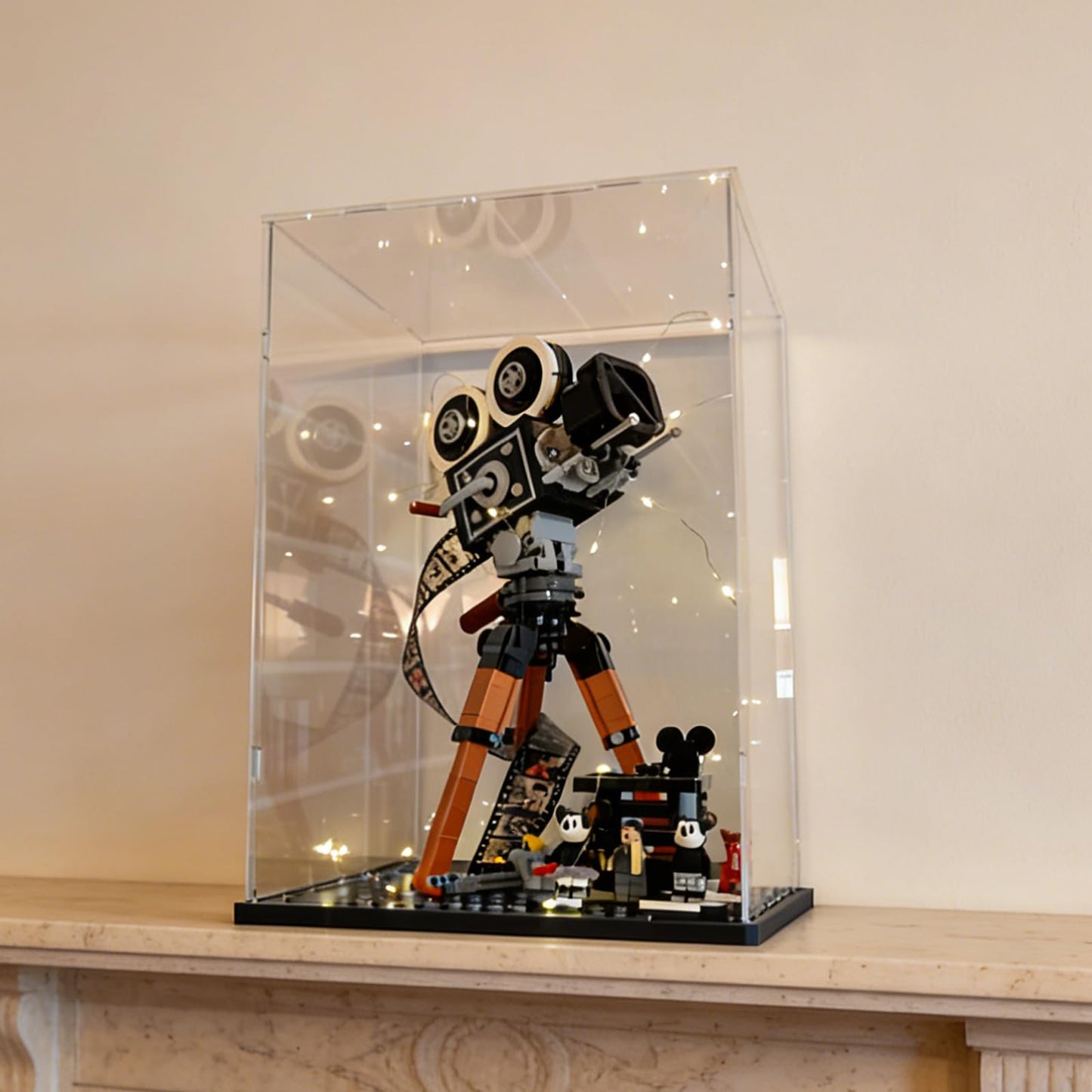 3MM Clear Acrylic Display Case Transparent for Lego 43020 FIFA World Cup Trophy for 11373 Sauron's Helmet for 75398 C-3PO 21349 21376 Cat 10323 10358 77072 43230 76463 76467 Black 9.8x9.8x15.7in