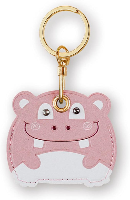 Leather Keychain Case Holder Compatible with Apple AirTag, GPS Airtag Keychain Finder Tracker with Key Ring, Anti-Scratch Protective Air Tag Cover