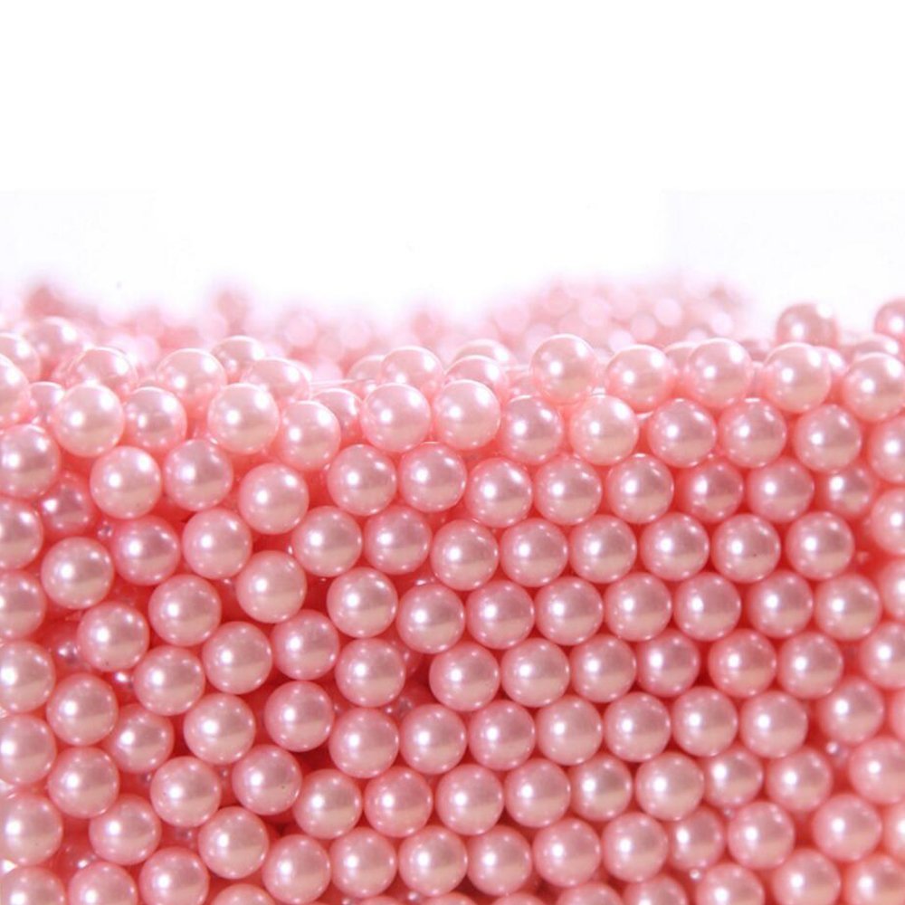 AIYoo Makeup Beads for Brushes, Art Faux Pearls, 1500 Piece Round Pink Pearl Beads to Hold Makeup Brush, Lipstick, Mascara, Eyeliner, 8mm