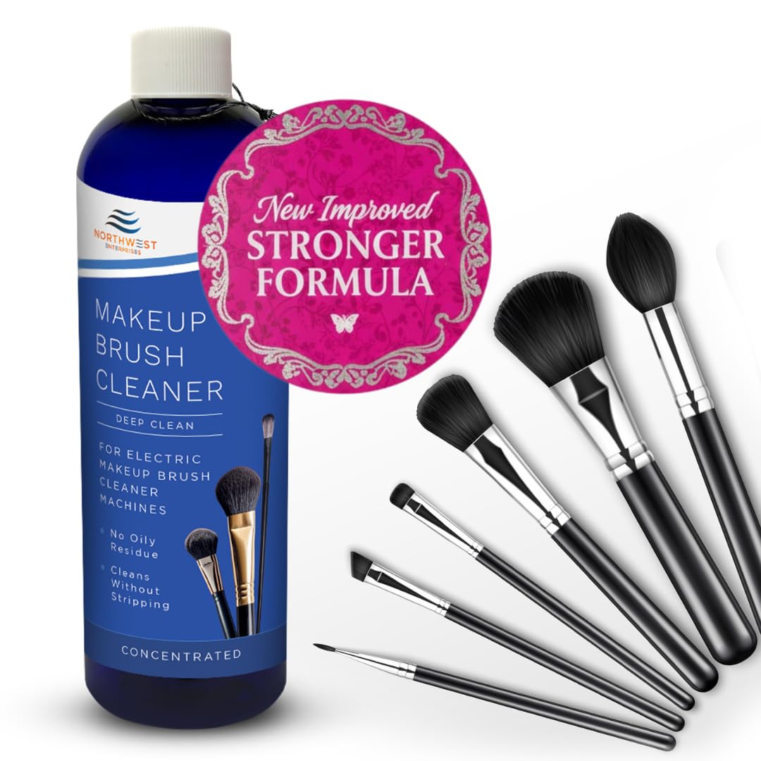Makeup Brush Cleaner Solution for Electric Makeup Brush Cleaner Machines - Professional Grade (8 ounces)