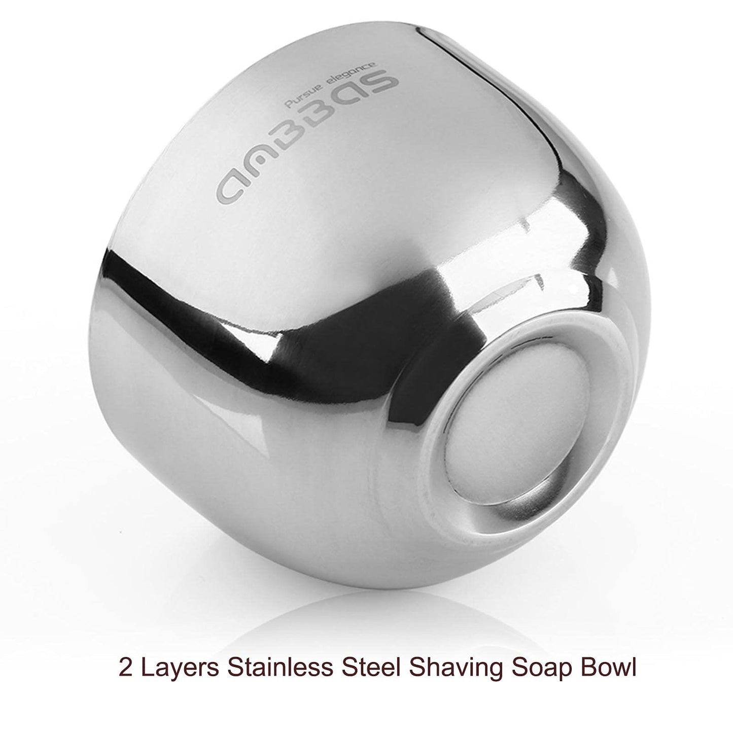 Anbbas Shaving Brush Synthetic Badger Hair Resin Handle and Stainless Steel Soap Bowl,ABS Wall Mounted Shaving Holders for Brush and Bowl
