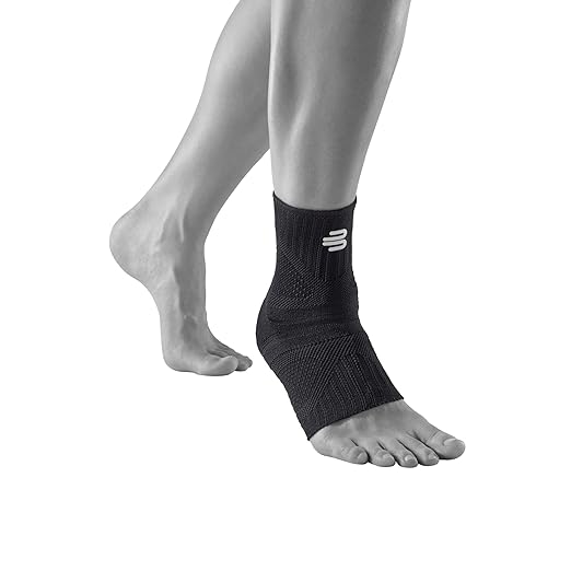 Bauerfeind Sports Ankle Support Dynamic - Ankle Compression Sleeve for Freedom of Movement - 3D AirKnit Fabric for Breathability - Premium Quality & Washable (M, All Black)