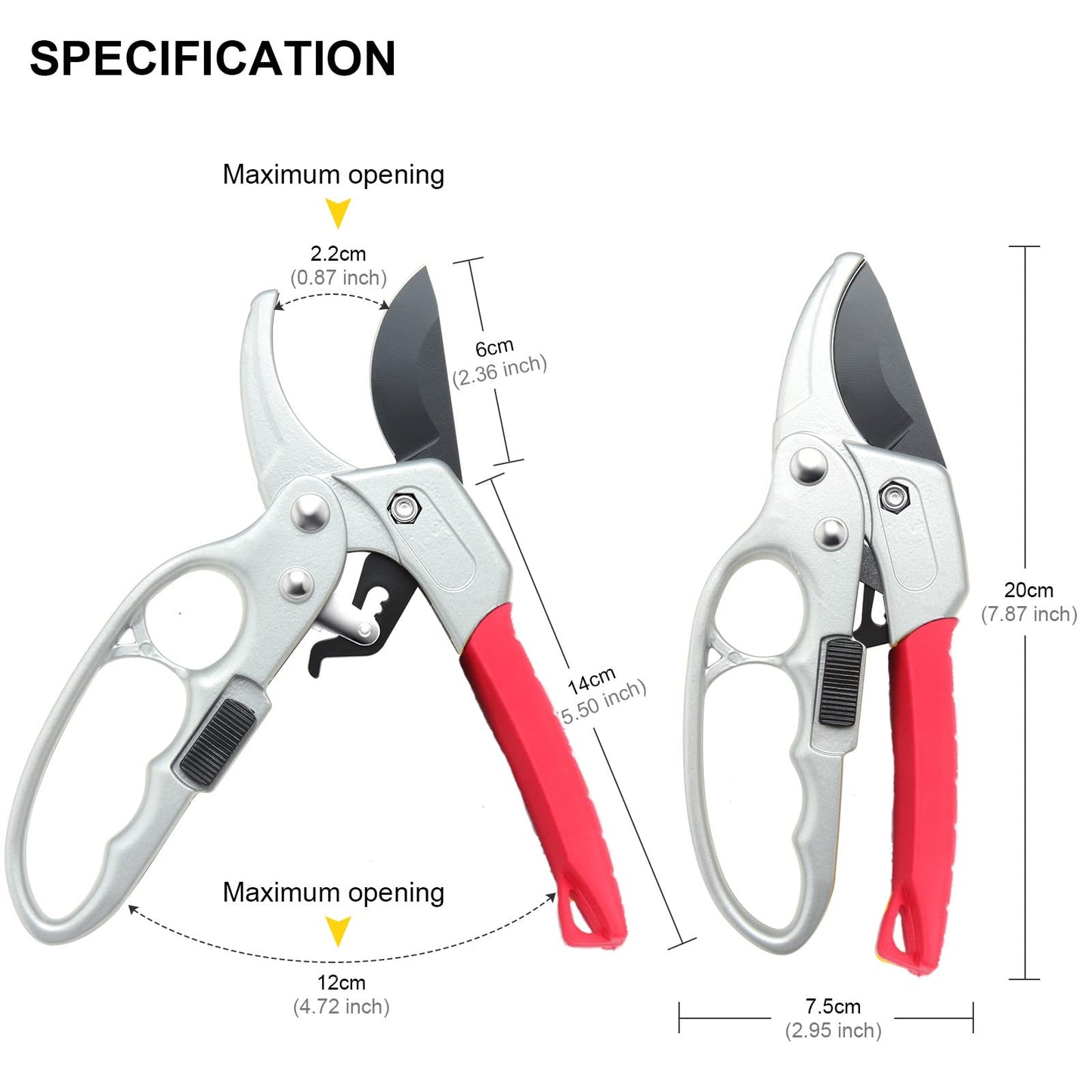 MEPEREZ Premium pruning shears for gardening, Work 3 times easier, Pruners heady duty, Sharp garden clippers cuting florist flower, hedge, herb, rose, Indoor live plants, Arthritis weak hand snips
