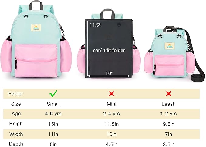 STEAMEDBUN Toddler Backpack for Girls 2-4: Preschool Kindergarten Backpacks - 12 inch Daycare Backpack