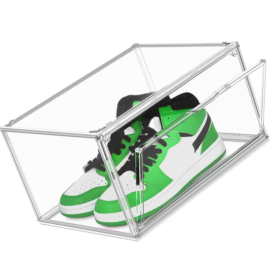 DAYOOH Low Profile Clear Shoe Storage Box for Flats,Loafers &Small Spaces