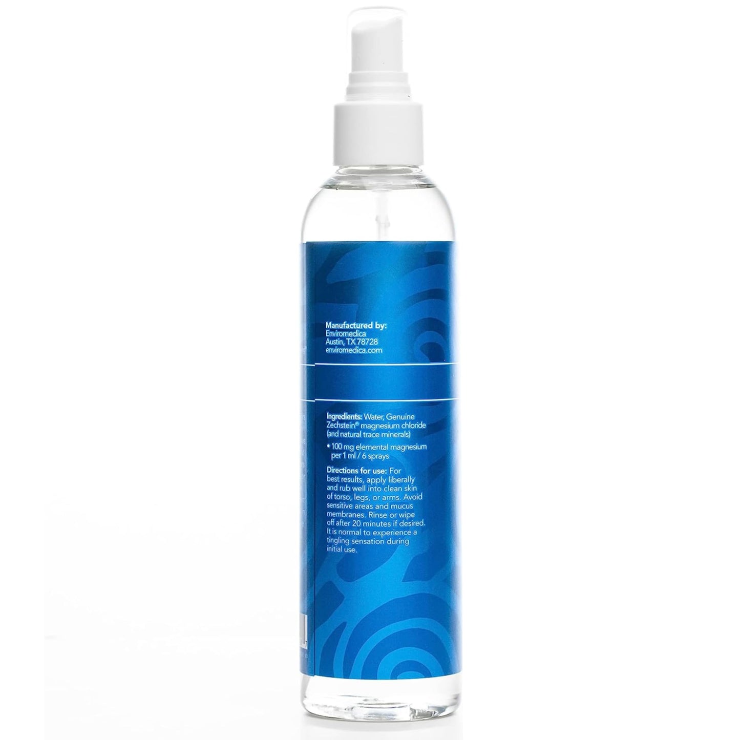 Ancient Minerals Magnesium Oil Spray Bottle of Pure Genuine Zechstein Magnesium Chloride - Topical for Skin Application (8oz)