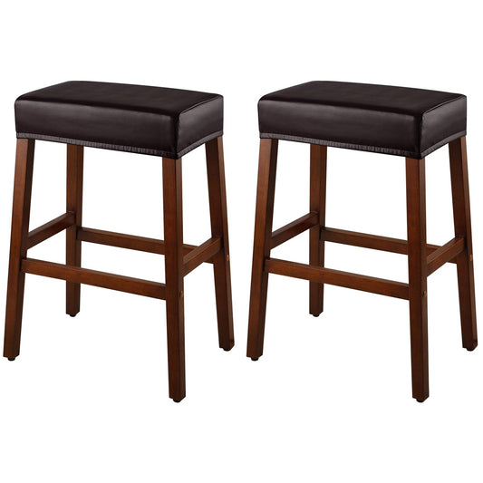 YISUN Stool Covers Rectangle - 2 Pack Stretch Oilproof Waterproof PU High Chair Cover Vanity Stool Cover Pub Counter Bar Stool Covers Saddle Seat Cover with Elastic Bands