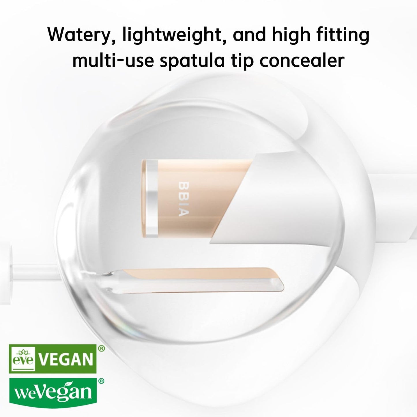BBIA EAU Stay Concealer - All Day Fitting Natural Coverage Liquid Concealer, Spatula Applicator Tip, Comfortable Lightweight & Longlating, High Fitting, Vegan, Korean Makeup (21 LIGHT, Pack of 1)