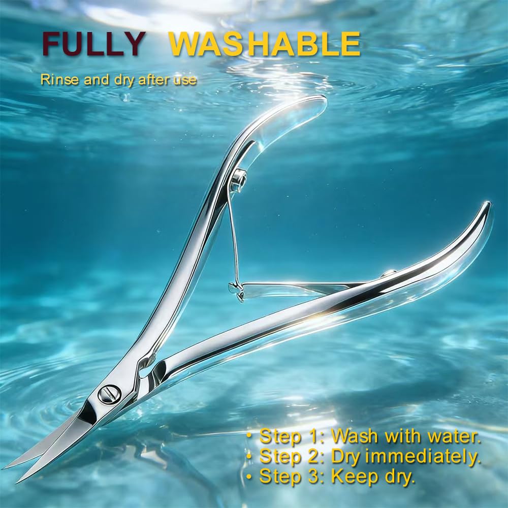 Lukayi Cuticle Nipper Plier, Ultra Sharp Stainless Steel Cuticle Trimmer, Professional Manicure Pedicure Nail Tool, Precision Dead Skin Remover Hangnail Cutter Clipper for Fingernails & Toenails