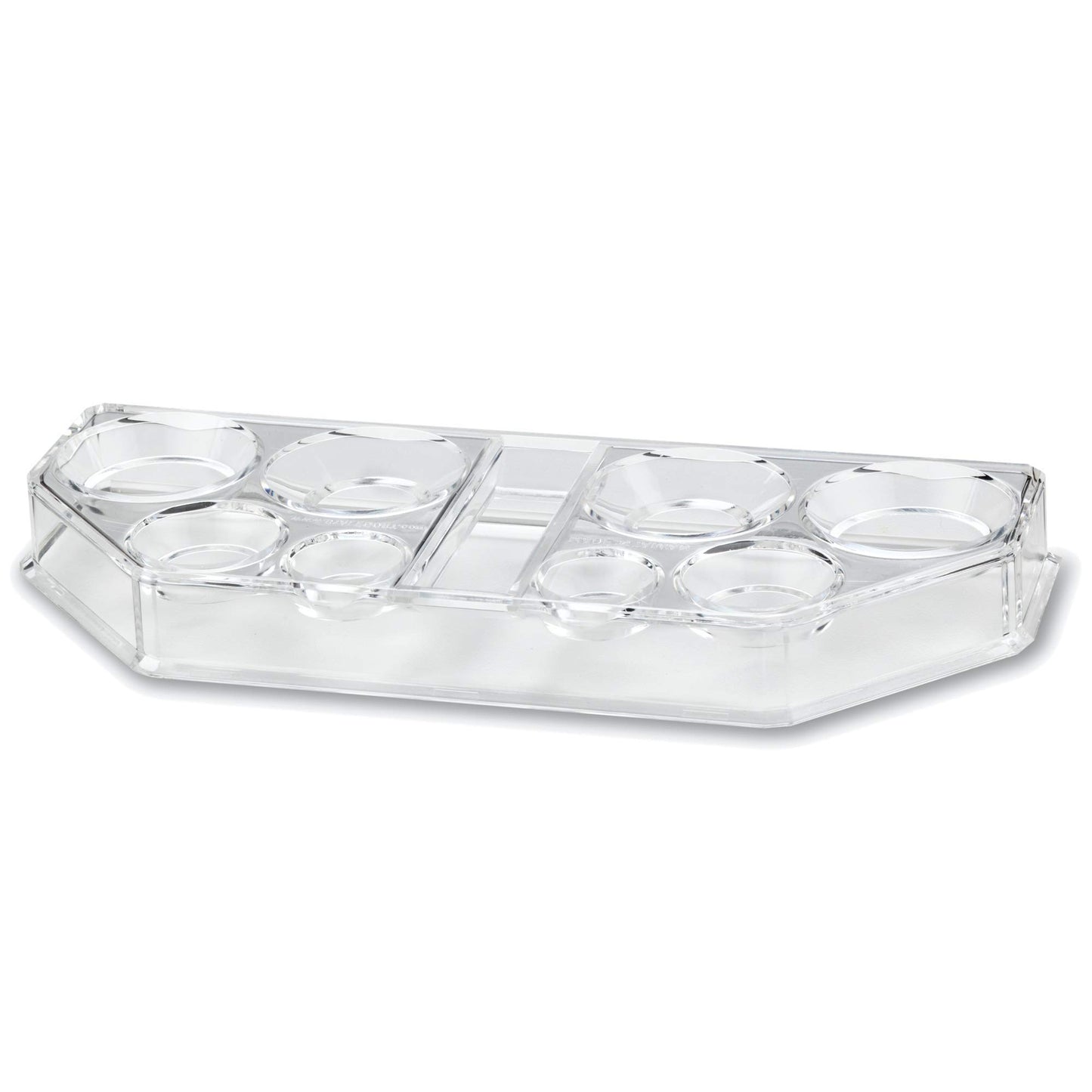 byAlegory Acrylic Makeup Beauty Blending Sponge Organizer Drying Tray Stand | 9 Space Storage Container Fits All Brands of Foundation Blending Sponges - Clear