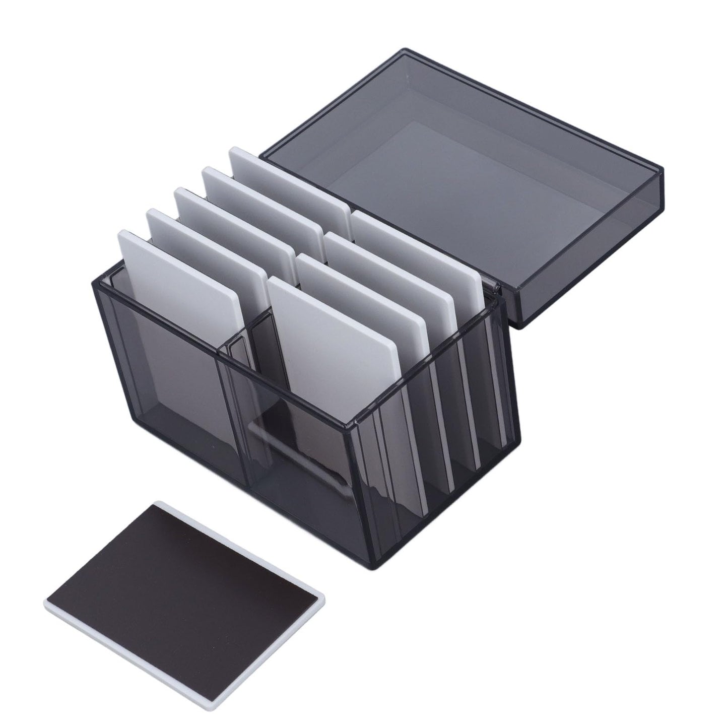 FOSA 10 Layers Acrylic Eyelash Storage Box, Magnetic Bottom Extension Grafting Tool with False Eyelashes Pallet Holder for Beauty Salons and Lash Enthusiasts