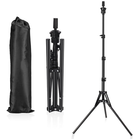 Pet Baby Mannequin Head Stand, Adjustable Wig Stand, Reinforced Metal Mannequin Head Stand for Cosmetology Hairdressing Training, Black
