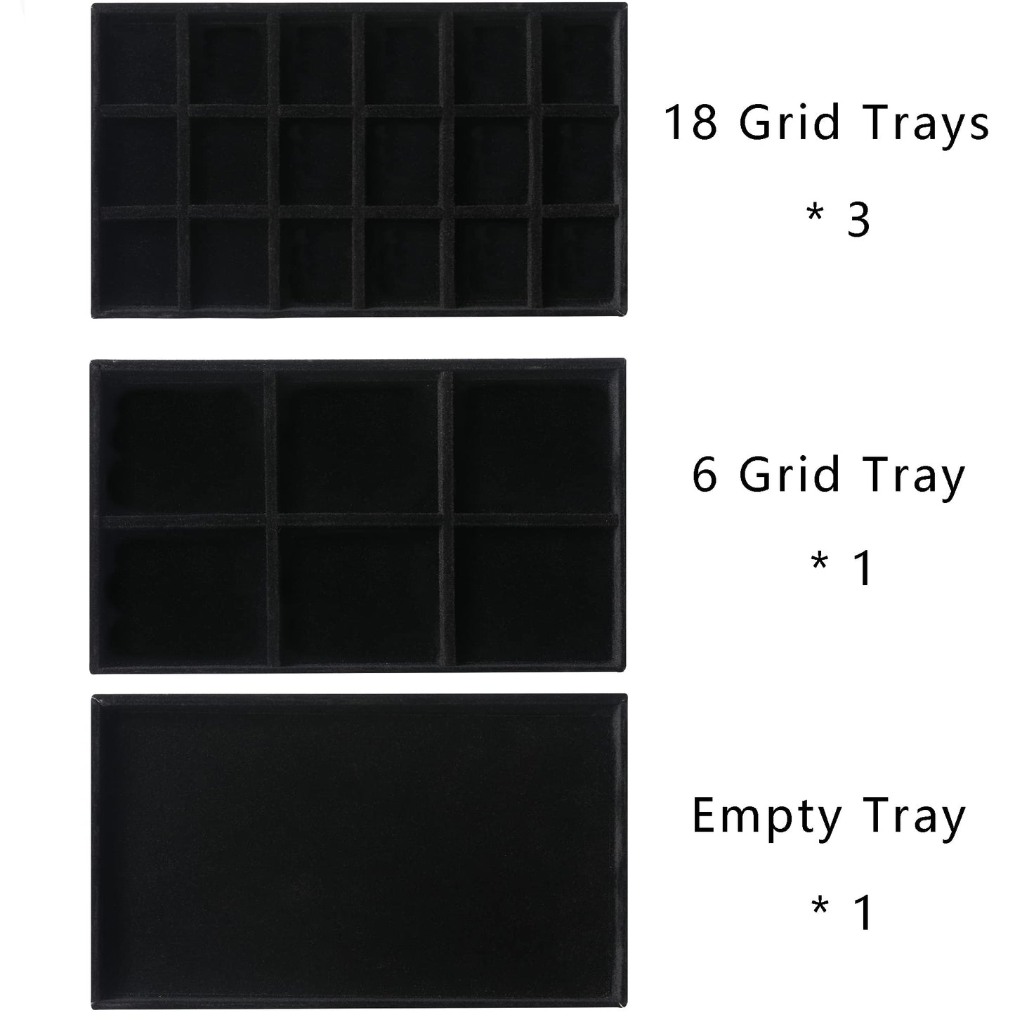 Frebeauty Acrylic Jewelry Organizer Earring Organizer Box with 5 Drawers Earring Holder Organizer with Velvet Trays Clear Jewelry Box for Women Earring Display for Rings Studs(Black)