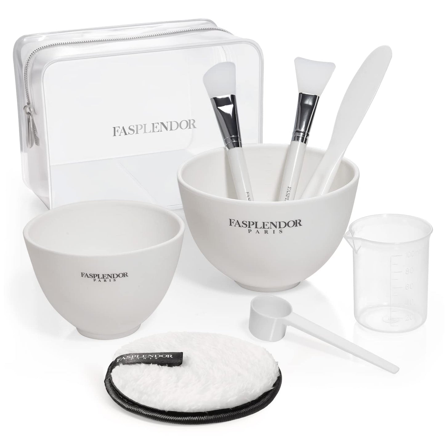 Fasplendor Face Mask Mixing Bowl Set with Facial Bowls and Brushes