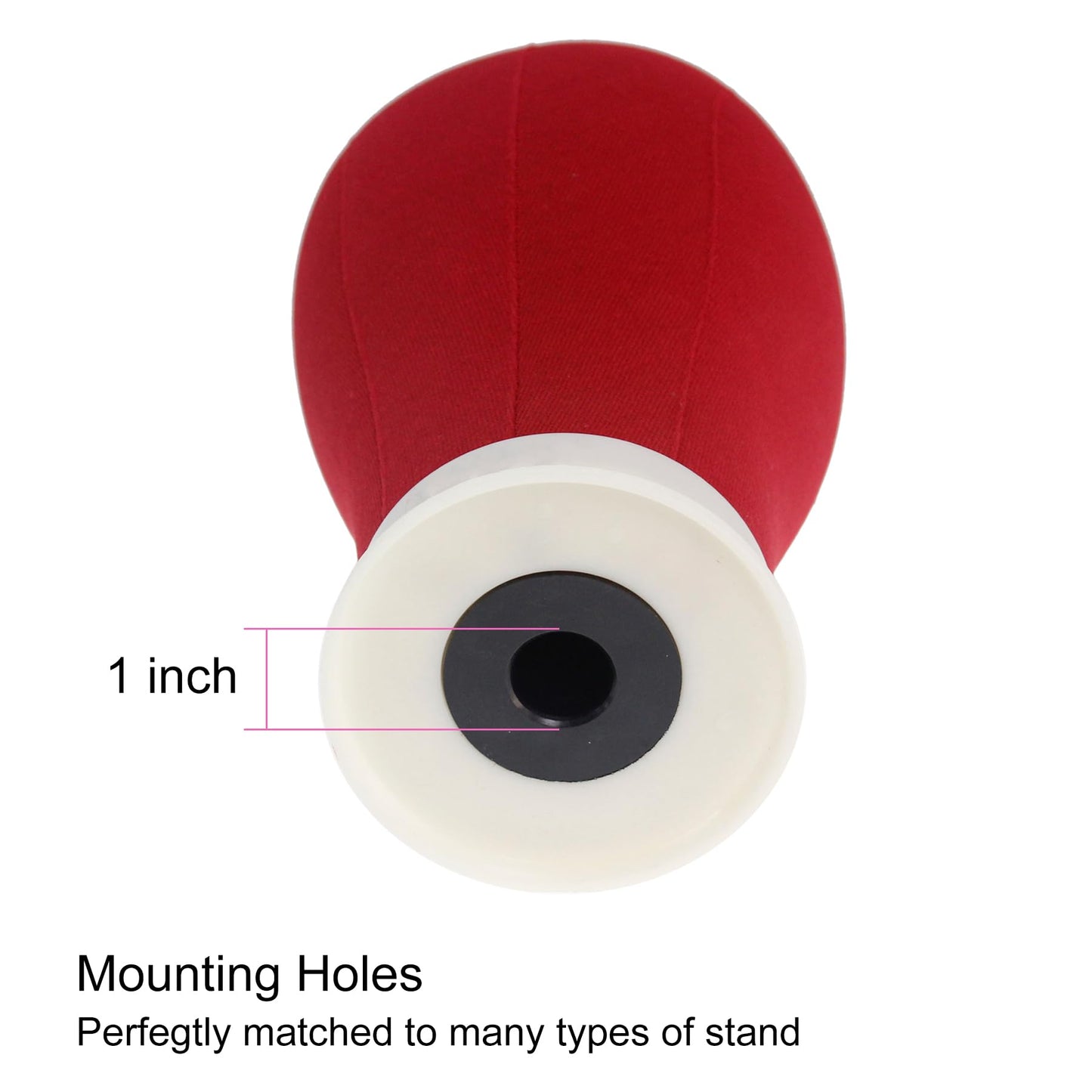 Eerya 23 Inch Wig Head Stand Set for Wig Making Display Styling Training Poly Canvas Block Head with Mount Hole Mannequin Manikin Head Stand(23 Inch,red)